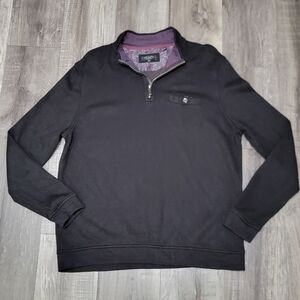 Ted Baker 1/4 Zip Pullover Sweater Cotton Wool Blend